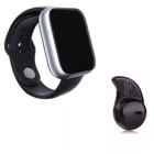 Kit 1 Smartwatch Prata + 1 Mini Fone Bluetooth Preto 42Mm - SMART BRACELET