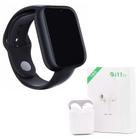 Kit 1 Smartwatch Preto + 1 Fone I11 Tws Branco 42Mm - SMART BRACELET