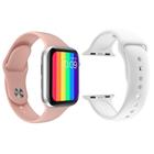 Kit 1 Smartwatch Rosa + 1 Pulseira Silicone Branco - SMART BRACELET