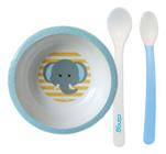 Kit 1 Tigela E 2 Colheres Infantil Clingo Bpa Free