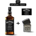 Kit 1 Whiskey Jack Daniel's 1.000ml com 1 Isqueiro Cromado Tipo Zippo Personalizado Jack Daniels