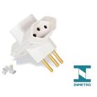 Kit 10 Adaptador de Tomada 3 PINOS Formato T de 10A