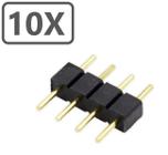 Kit 10 Adaptador RGB 4 Pinos Macho Para Macho 12V Led