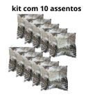 kit 10 assentos 50 cm x 50 cm para cadeira ou banco estamapados - Riqueza Textil