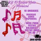 Kit 10 Balao Nota Musical Sortido Festa Aniversario Evento - CRGFESTAS