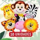 Kit 10 Balão Safari Animais Metalizado 40Cm Decoração Festa - Coisas Já