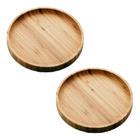 Kit 10 Bandeja De Bambu Round 20X20X1,5 1361