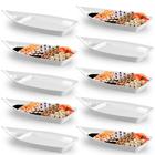 Kit 10 Barcas 58 Cm Travessas em Melamina Branca para Servir Comida Japonesa Sushi e Acai Bestfer