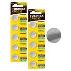 Kit 10 Baterias Moeda Toshiba CR2032 3V Placa Mãe Balança