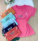 kit 10 blusas feminina modelo tshirt uso casual dia a dia cores variadas