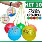 Kit 10 - Bola de Vinil c/ Chaveiro - Cor: ALEATÓRIA