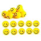 Kit 10 Bolinhas Amarela Smile Massagem Apertar Anti Stress
