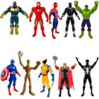 Kit 10 Bonecos Articulados 22cm Marvel Vingadores Brinquedo