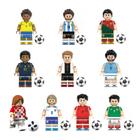 Kit 10 bonecos jogador de futebol copa seleções blocos de montar