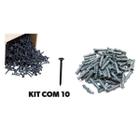 Kit 10 bucha 06 pead e parafuso dry wall cab chata 3,5 x35mm