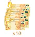 Kit 10 Burning Money - (Notas Flash) 20 Reais. B+