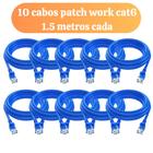 Kit 10 cabos de rede cat6 patch cord 1.5 metros cada Original Furukawa