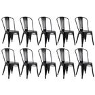 Kit 10 Cadeiras Iron Tolix - Preto