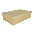 Kit 10 Caixa Retangular Tampa Sapato 35x22x8 Mdf Madeira