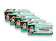 Kit 10 Caixas de Máscara Descartável Tripla Camada Consolidada com Elástico e Clip Nasal - MEDPROTED