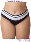 Kit 10 Calcinha Plus Size Tricolor Cintura Alta Tanga Cós Alto Forro 100% Algodão Lingerie Feminina