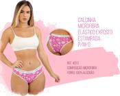 Kit 10 Calcinhas Microfibra Confort Tanga Cós Exposto Lisa / Estampada Atacado