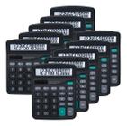 Kit 10 Calculadora Mesa Balcão Escritório Comércio Display 12 Dígitos Teclas Grandes