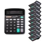 Kit 10 Calculadoras De Mesa Teclas Grandes E Visor Inclinado 12 Dígitos Comercial perfeito negocio