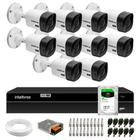 Kit 10 Câmeras Bullet VHC 1120 B HDCVI HD 720p IP66 Visão Noturna 20M Intelbras + DVR MHDX 1316 com 16 Canais Multi HD Intelbras + HD 1TB Barracuda