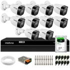 Kit 10 Câmeras Intelbras VHD 1130 B HD 720p Lente 2.8mm Visão Noturna 30m Proteção IP67 + DVR Intelbras MHDX 1316 16 Canais Multi HD + 1TB BarraCuda