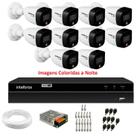 Kit 10 Câmeras Intelbras VHD 1220 B Full Color Bullet Full HD 1080p Multi HD IR 20m + Dvr MHDX 1216