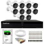 Kit 10 Câmeras Intelbras VHD 3230 B G7 Bullet Full HD 1080p Multi HD IP67 + Dvr Tudo Forte TFHDX 3316 16 Canais Com App Xmeye + HD 2TB BarraCuda