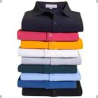 Kit 10 camisa gola polo masculina algodão piquet premium plus size