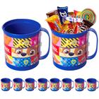 Kit 10 Caneca da Patrulha Canina Infantil Lembrança de Aniversário