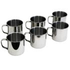 Kit 10 Caneca Inox Pequena N.07 200Ml Café Leite Servir Luxo - Kehome