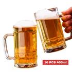 Kit 10 Canecas Copo de Chopp Cerveja de Vidro 400ml Bar Resistente - Clink