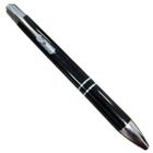 Kit 10 Canetas esferográfica tinta azul black metal classic escritório luxo preta