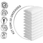 Kit 10 Capas De Travesseiro Proteção Fungos Antiácaro Branco