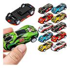 Kit 10 Carrinhos De Fricção Metal Racing Estilo Hot Wheels