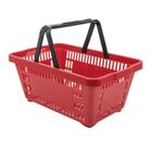 Kit 10 Cestinhas Plásticas para Compras e Supermercado 18 litros Vermelha