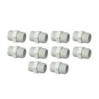 Kit 10 Conector Niple União Macho Macho Nylon Rosca 1/4