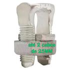 Kit 10 Conector Parafuso Fendido para Emenda de Cabos Fios Split Bolt de 25mm