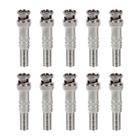 Kit 10 Conectores Bnc Com Mola 4mm E Parafuso Ideal P/ Cftv