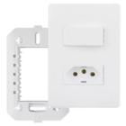 Kit 10 Conjunto Interruptor Simples +Tomada 10a Habitat 2100