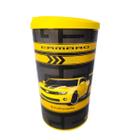 Kit 10 Copo Bucks com Tampa 550ml Carro Camaro Amarelo