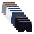 Kit 10 Cuecas Adulto Boxer Algodão Cotton Confortavel Lupo