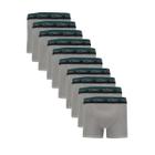 Kit 10 Cuecas Zorba Boxer Max Algodão 702 Grafite - XG