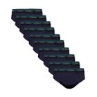 Kit 10 Cuecas Zorba Slip Max Algodão 764 Marinho - G