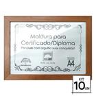 Kit 10 Diplomas Premium Madeira A4 com Tela de Acetato e MDF