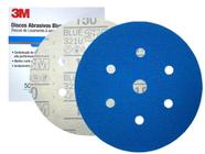 Kit 10 Disco Hookit(Tm) 3M(Tm) Blue 150 321U 152Mm 7 Furos